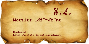 Wottitz Lóránt névjegykártya